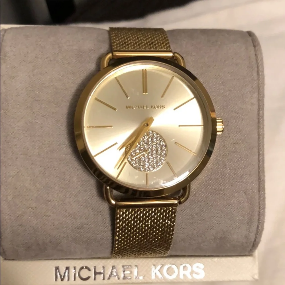 Authentic Michael Kors Portia mesh bracelet watch